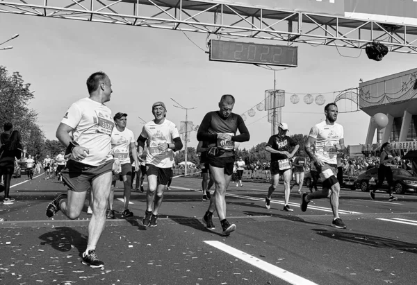 Meia Maratona Minsk 2019 Correndo na cidade — Fotografia de Stock