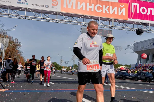 Half Marathon Minsk 2019 Running in the city — Stock Photo, Image
