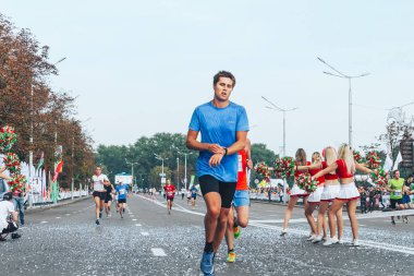 9 Eylül 2018 Minsk Belarus Yarı Maraton Minsk 2018