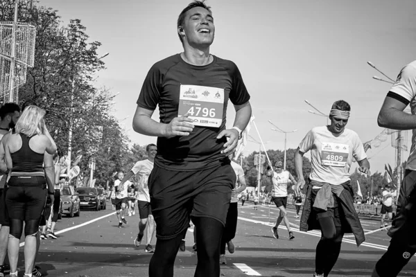 Minsk Belarus Yarı Maraton Minsk 2019 Şehirde Koşu — Stok fotoğraf
