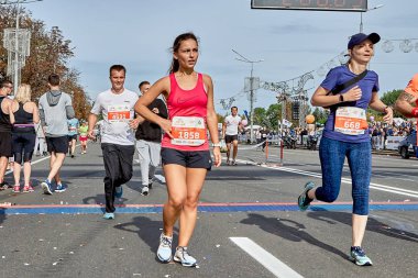 Minsk Belarus Yarı Maraton Minsk 2019 Şehirde Koşu
