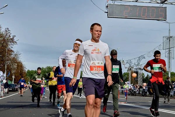 Half Marathon Minsk 2019 Running in the city — стокове фото