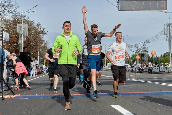 Minsk Belarus Yarı Maraton Minsk 2019 Şehirde Koşu — Stok fotoğraf