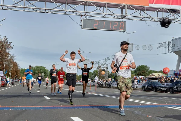 Meia Maratona Minsk 2019 Correndo na cidade — Fotografia de Stock