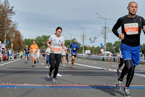 Minsk Belarus Half Marathon Minsk 2019 Running in the city — Stock Photo, Image