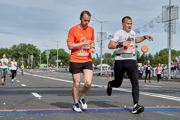 Half Marathon Minsk 2019 Running in the city — стокове фото