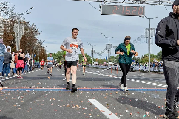 Minsk Belarus Yarı Maraton Minsk 2019 Şehirde Koşu — Stok fotoğraf