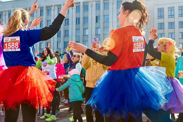 Mars 2019 Minsk Belarus Women Day Race Mars Folkmassa Kvinnor — Stockfoto