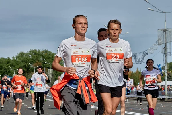 Eylül 2018 Minsk Belarus Yarı Maraton Minsk 2019 Erkek Koşucu — Stok fotoğraf