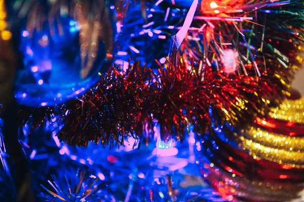 Christmas Tree Christmas Decorations Indoor Shooting Close — Stock Photo, Image