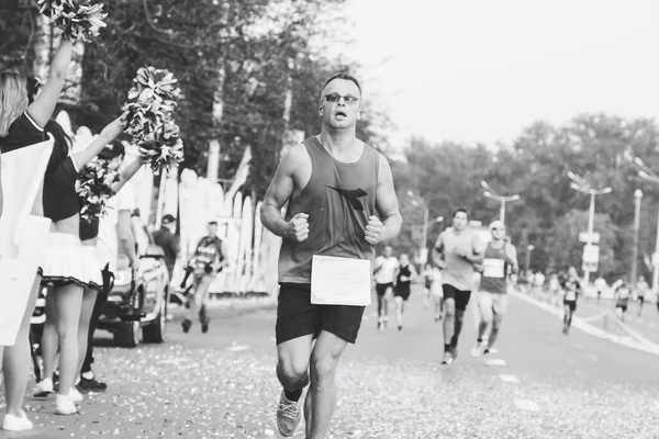 Září 2018 Minsk Bělorusko Half Marathon Minsk 2018 Černobílém Maraton — Stock fotografie