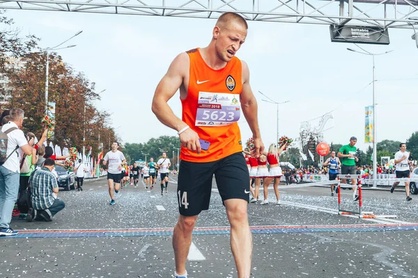 Eylül 2018 Minsk Belarus Yarı Maraton Minsk 2018 Yorgun Bir — Stok fotoğraf