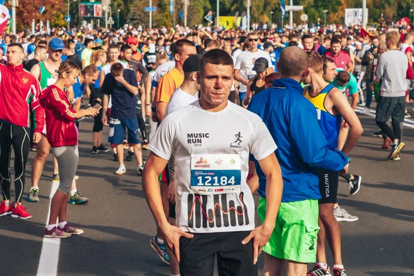 September 2018 Minsk Weißrussland Halbmarathon Minsk Marathonläufer Bereiten Sich Auf — Stockfoto