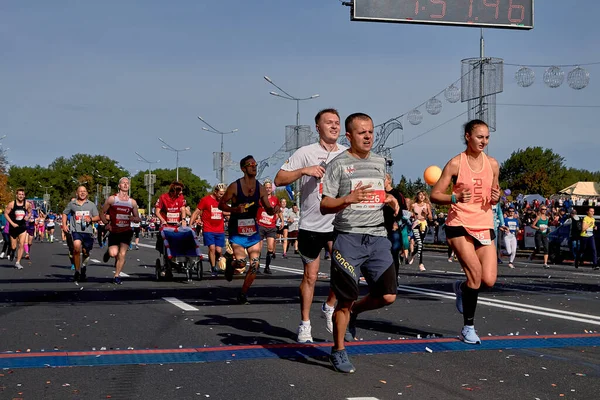 Setembro 2018 Minsk Belarus Meia Maratona Minsk 2019 Atletas Competidores — Fotografia de Stock