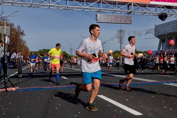 Setembro 2019 Minsk Belarus Meia Maratona Minsk 2019 Competidor Camisa — Fotografia de Stock