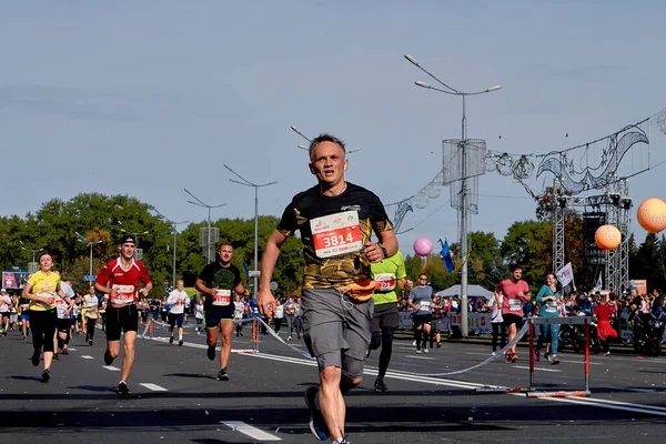 Setembro 2018 Minsk Belarus Meia Maratona Minsk 2019 Maratona Corrida — Fotografia de Stock