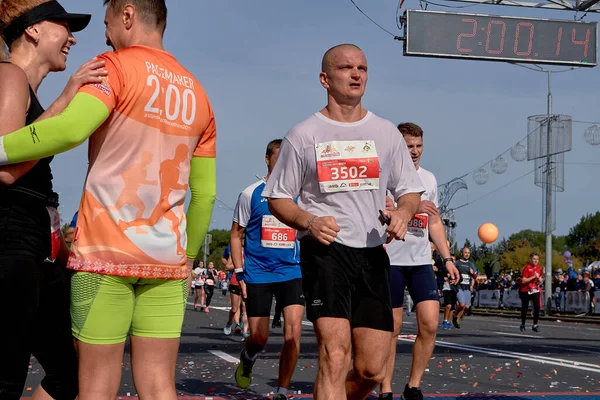 Setembro 2019 Minsk Belarus Meia Maratona Minsk 2019 Foto Recortada — Fotografia de Stock