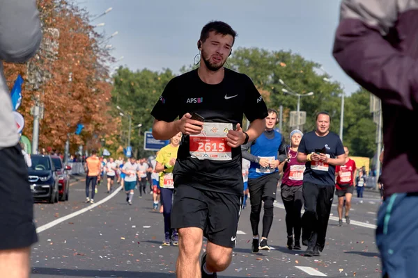 September 2018 Minsk Vitryssland Halvmaraton Minsk 2019 Tävlande Maraton Korsar — Stockfoto