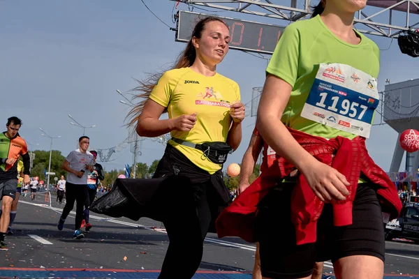 Septembre 2018 Minsk Biélorussie Demi Marathon Minsk 2019 Les Athlètes — Photo