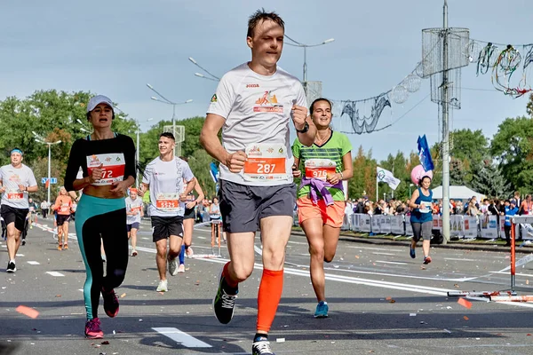 Septembre 2018 Minsk Biélorussie Demi Marathon Minsk 2019 Marathon Coureurs — Photo