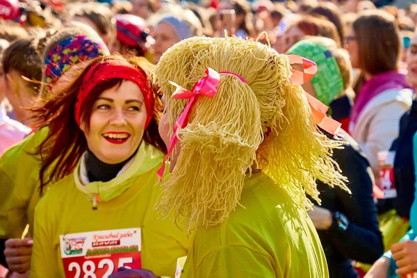 Mars 2019 Minsk Belarus Women Day Race Mars Glada Unga — Stockfoto