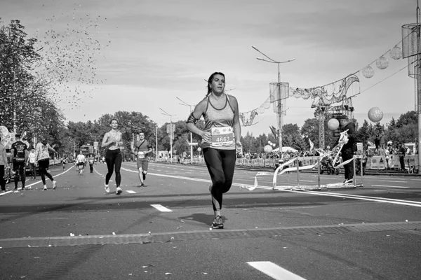 Half Marathon Minsk 2019 Running in the city — стокове фото