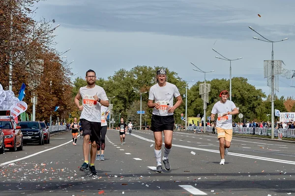 Half Marathon Minsk 2019 Futás a városban — Stock Fotó