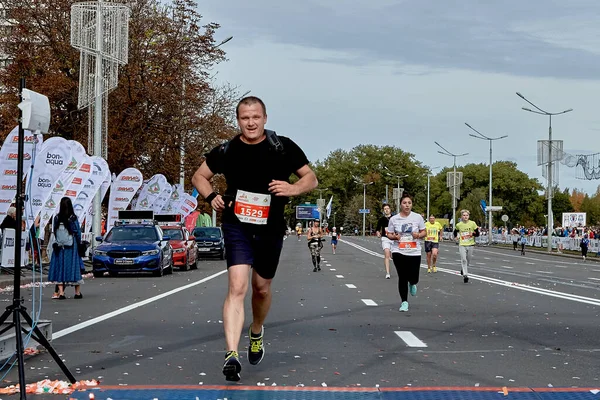 Setembro 2019 Minsk Belarus Minsk Hospeda Uma Meia Maratona Onde — Fotografia de Stock