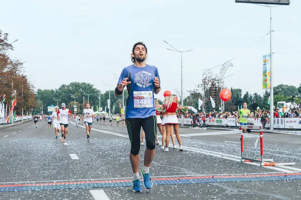 Septiembre 2018 Minsk Bielorrusia Media Maratón Minsk 2018 Atleta Activo — Foto de Stock
