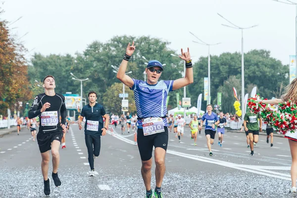 Septiembre 2018 Minsk Bielorrusia Media Maratón Minsk 2018 Una Carrera — Foto de Stock