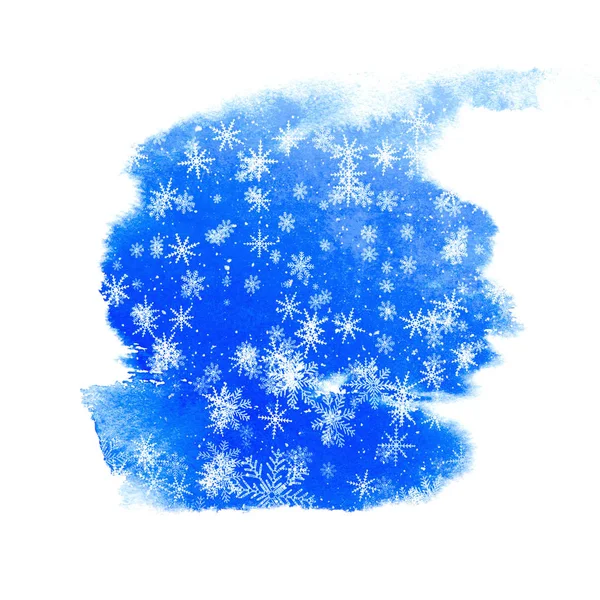 冰雪覆盖的冬季雪蓝背景 — 图库照片