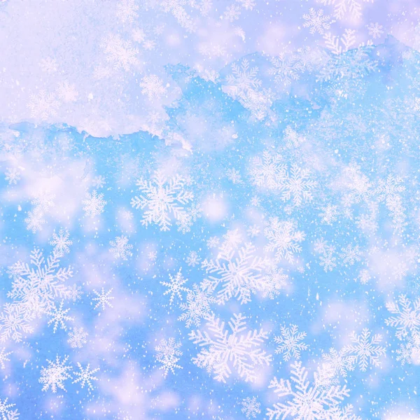 Blue Background Snowflakes — Stock Photo, Image