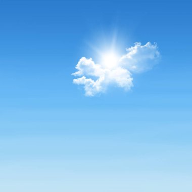 mavi gökyüzünde güneş