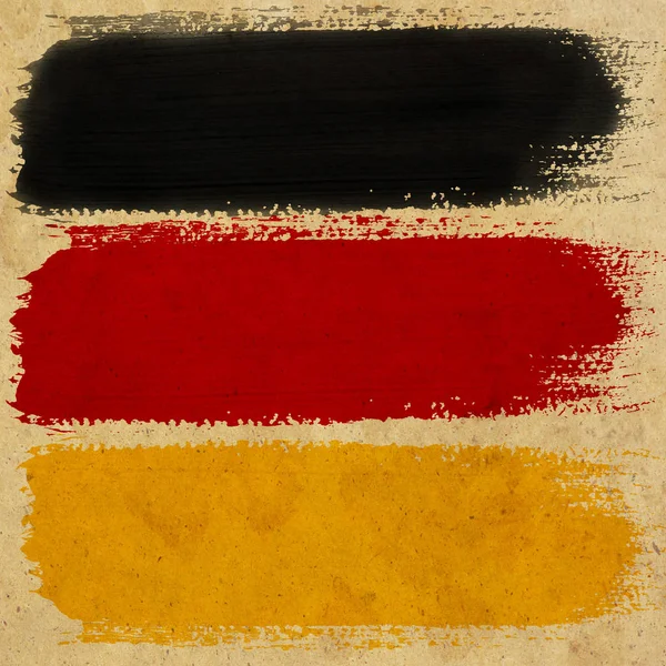 古いテクスチャ グランジとヴィンテージのドイツの国旗 — ストック写真