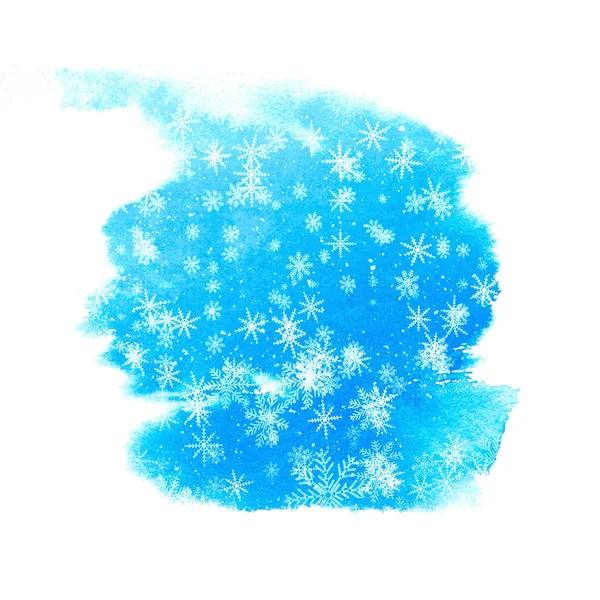 冰雪覆盖的冬季雪蓝背景 — 图库照片