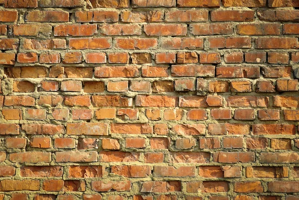 Grunge orange brick wall background texture — Stock Photo, Image