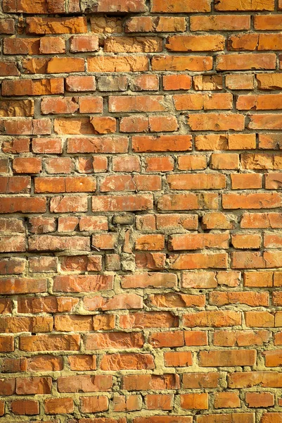 Grunge orange tegel vägg bakgrundsstruktur — Stockfoto