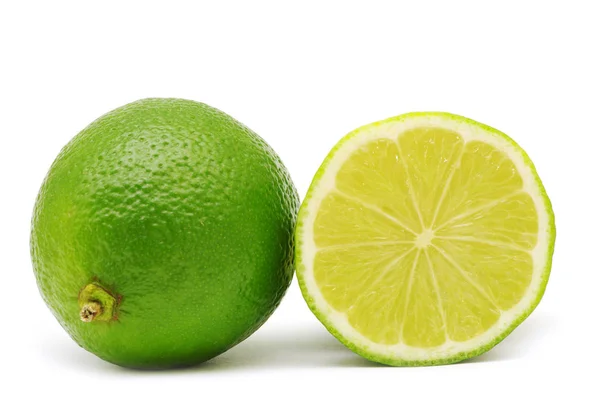 Fresh Limes Isolated White Background — Stock Photo, Image