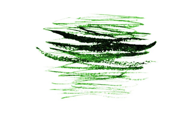 Coups de peinture verte sur papier — Photo