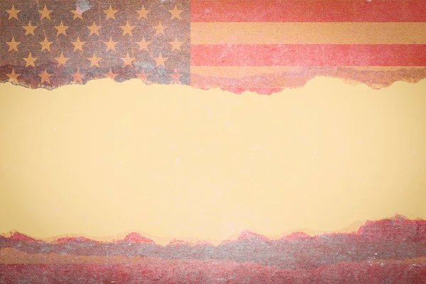 Grunge Marco Color Bandera Americana Con Bordes Rotos Bandera Estados —  Fotos de Stock
