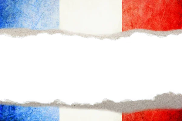 Bandera Vendimia Francia Marco Color Pintado Con Patrón Nacional Fondo —  Fotos de Stock