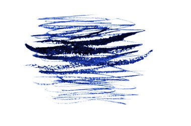 Kağıt üzerinde mavi boya konturları