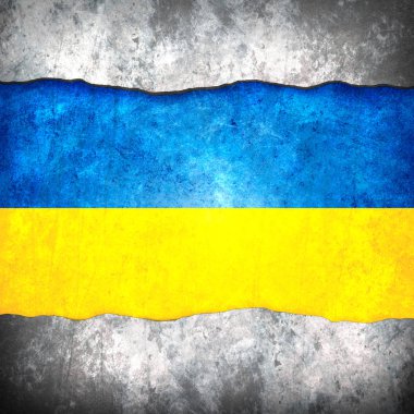 Ukrayna bayrak renkleri ile soyut doku arkaplanı grunge