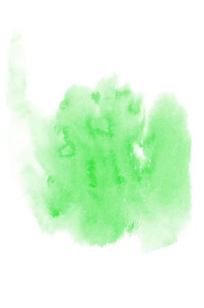 Aquarela Verde Sobre Papel — Fotografia de Stock