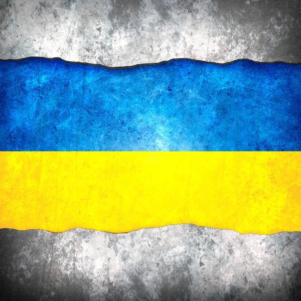 Grunge Abstrakt Konsistens Bakgrund Med Ukraina Flagga Färger — Stockfoto