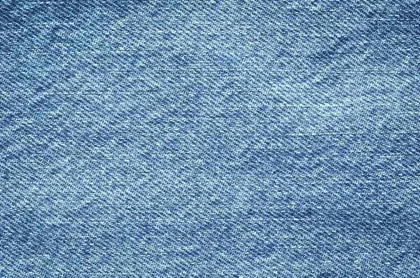 Texturierte gestreifte blaue Jeans Denim Leinenstoff Hintergrund — Stockfoto