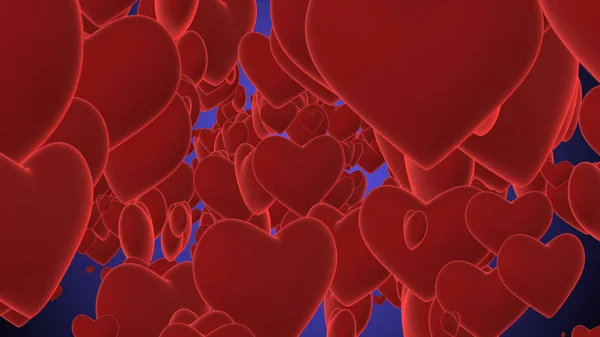 Romantic Purple Hearts Illustration