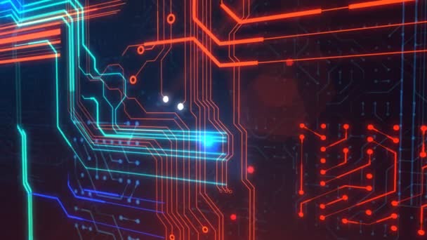 Circuit board futuristic server processing. — Stock Footage Circuit board futuristic server processing. Video Clip