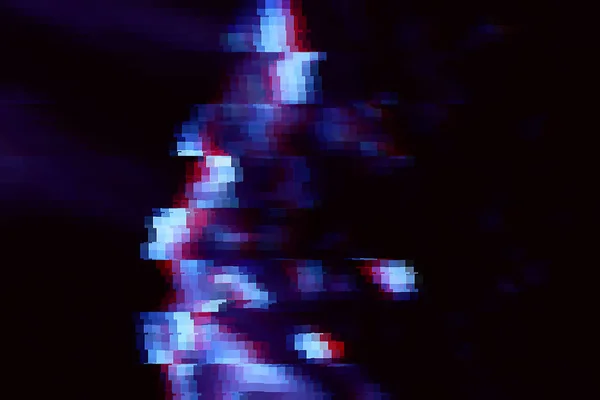 動きについての概念のための青と赤で光の縞の狂気の方向を持つ混沌とした背景 — ストック写真