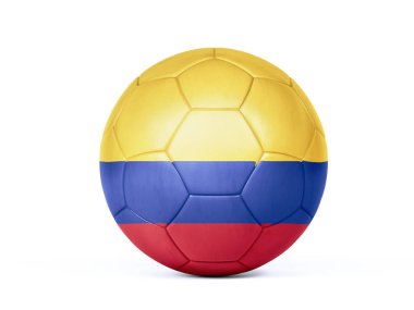 Kolombiya ulusal renklerinde futbol ya da futbol topu